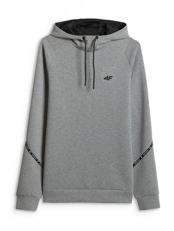 4F 4F Bluza SPORTS CLUB Szary jasny Regular Fit
