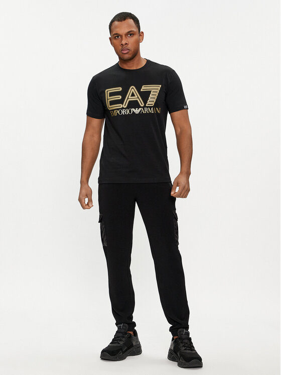 EA7 Emporio Armani EA7 Emporio Armani T-Shirt 3DPT37 PJMUZ 0208 Czarny Regular Fit
