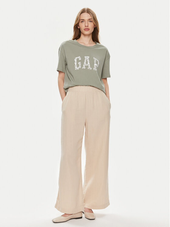 Gap Gap Marškinėliai 875093-00 Žalia Relaxed Fit