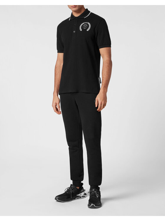 Plein Sport Plein Sport Polo 13031 Czarny Slim Fit
