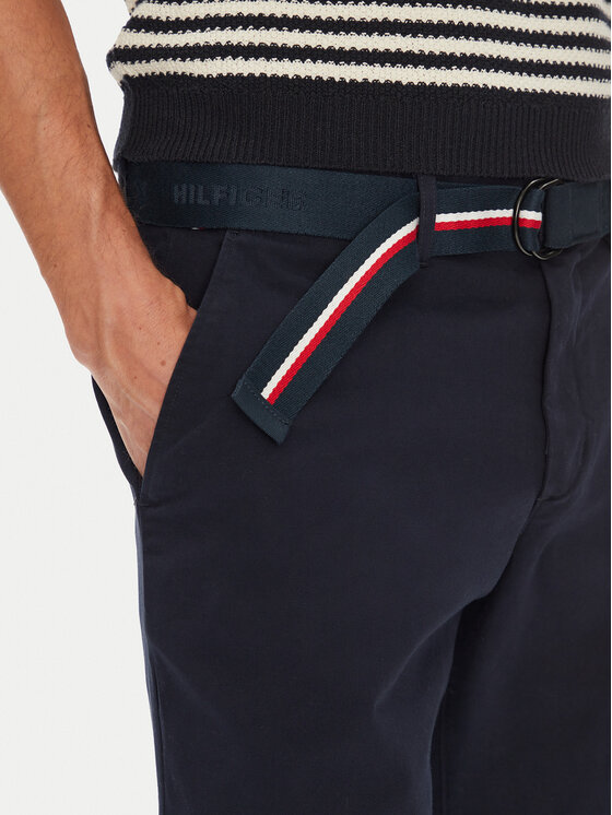 Tommy Hilfiger Tommy Hilfiger Bavlnené šortky Brooklyn MW0MW39706 Tmavomodrá Regular Fit