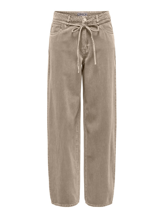 ONLY ONLY Jeans hlače Gianna 15372521 Bež Straight Leg