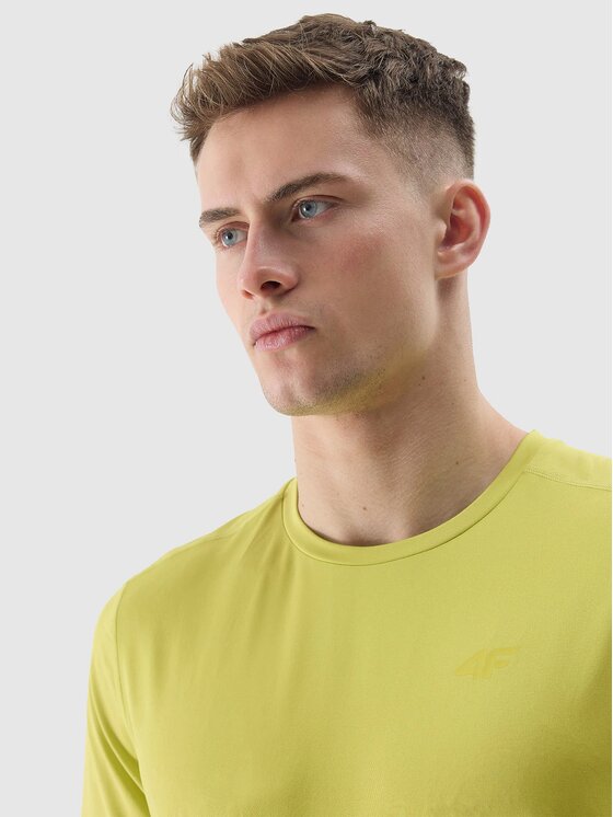 4F 4F T-Shirt 4FWSS24TFTSM598-45S Zielony Regular Fit