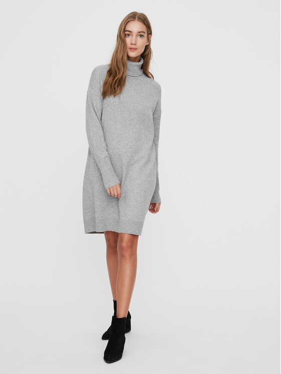 Vero Moda Vero Moda Trikotažinė suknelė 10199744 Pilka Regular Fit