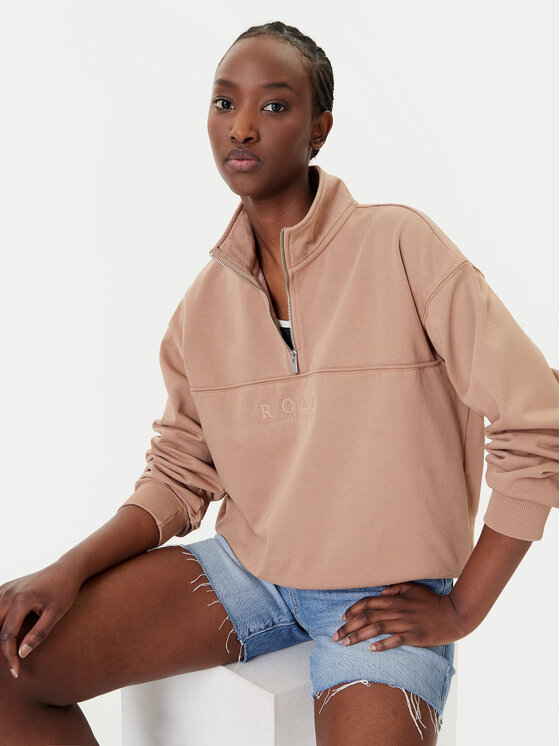 Roxy Roxy Pulóver Our Town ERJFT04949 Barna Regular Fit