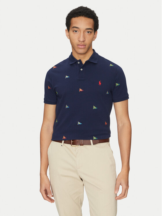 Polo Ralph Lauren Polo Ralph Lauren Pólóing 710964722001 Sötétkék Custom Fit