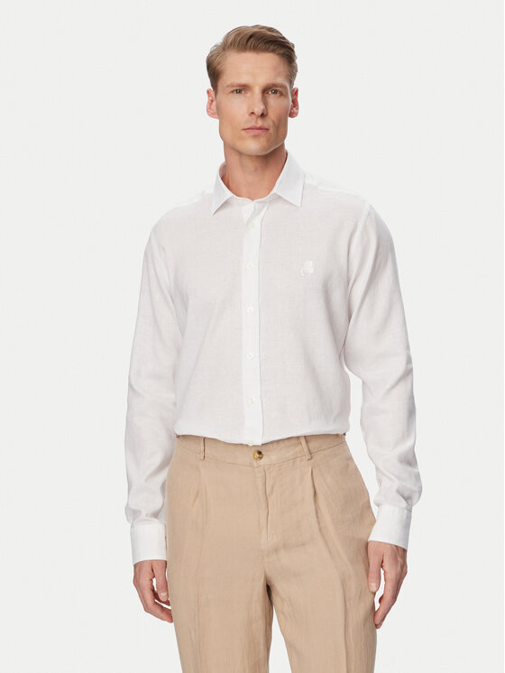 KARL LAGERFELD KARL LAGERFELD Marškiniai 605084 562791 Balta Regular Fit