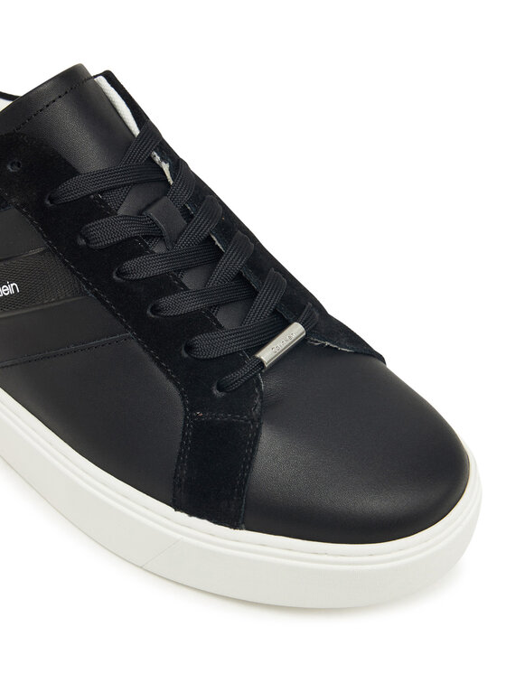 Calvin Klein Calvin Klein Sneakersy Classic Cupsole Laceup Tape Lth YM0YM01430 Černá