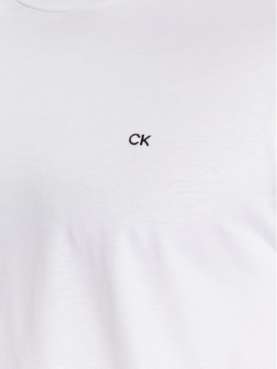 Calvin Klein Calvin Klein T-krekls Smooth K10K110589 Balts Regular Fit