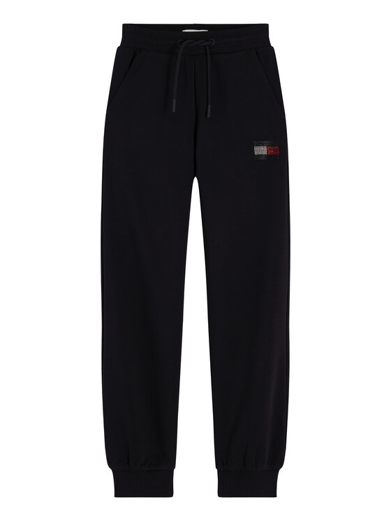 Tommy Hilfiger Tommy Hilfiger Teplákové nohavice KG0KG09531 Čierna Regular Fit