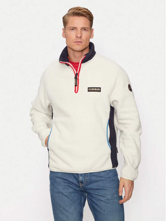 Napapijri Felpa di pile NP0A4HZO Beige Regular Fit, taglia : XXL