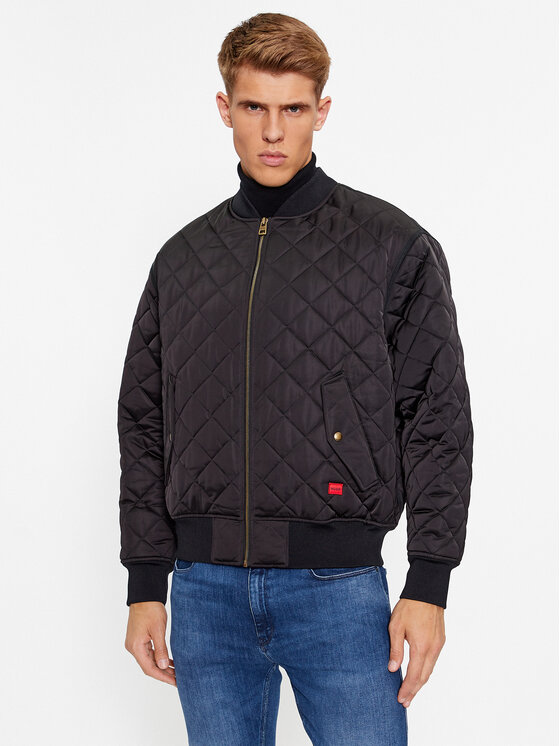 Férfi Bomber dzseki HUGO, Méret: L, Fekete, Bonod2341 50496402