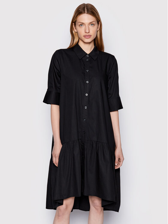 Gestuz Gestuz Haljina košulja Avaligz 10906320 Crna Loose Fit