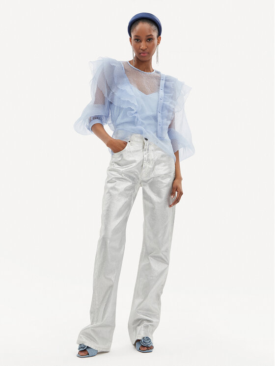 Custommade Custommade Bluză Delphina 999344248 Albastru celest Relaxed Fit