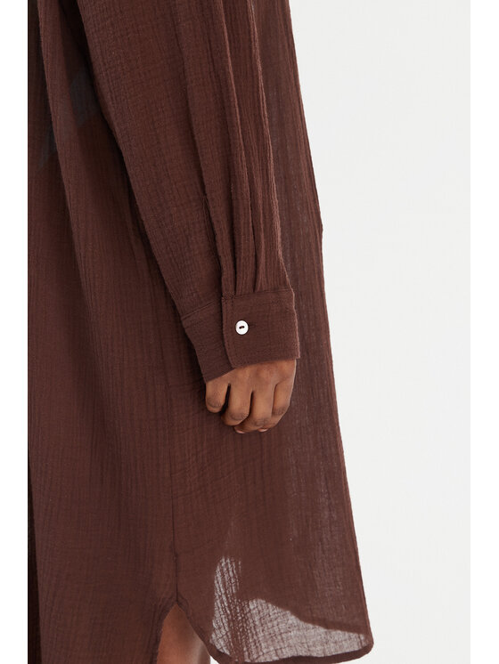 Seafolly Seafolly Marškiniai Crinkle 55536-CU Ruda Relaxed Fit