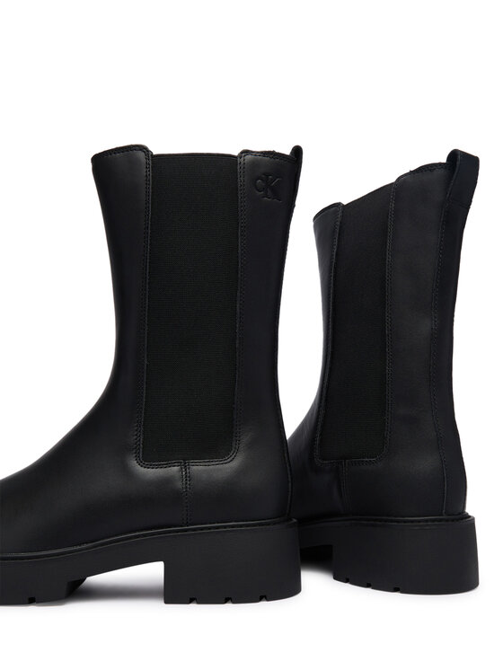 Calvin Klein Calvin Klein Klassische Stiefeletten Chunky High Chelsea YW0YW01909 Schwarz