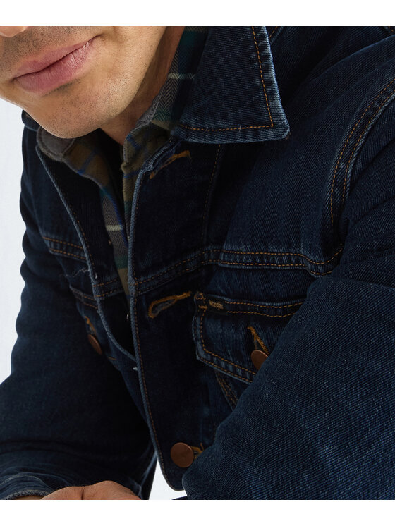 Wrangler Wrangler Kurtka jeansowa 112387652 Granatowy Regular Fit