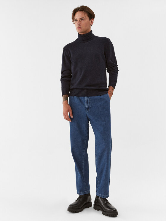 United Colors Of Benetton United Colors Of Benetton Rollkragenpullover 1235U2522 Dunkelblau Regular Fit