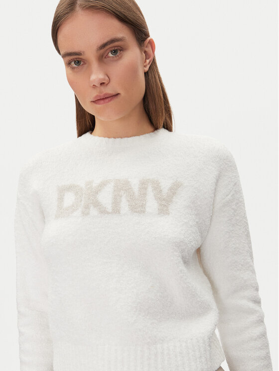 DKNY DKNY Sweter DJ4R0424 Écru Regular Fit