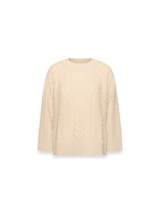 Elena Mirò Elena Mirò Sweter M105Z000873N0A2 Kremowy Boxy Fit