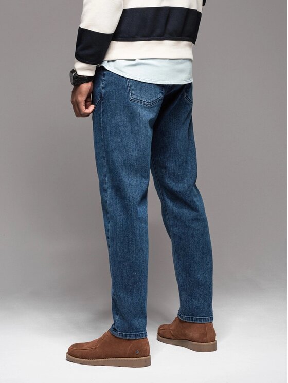 Ombre Ombre Jeansy OM-PADP-0227 Niebieski Carrot Fit