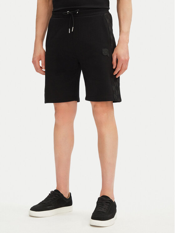 KARL LAGERFELD KARL LAGERFELD Sportovní kraťasy 705071 552951 Černá Regular Fit