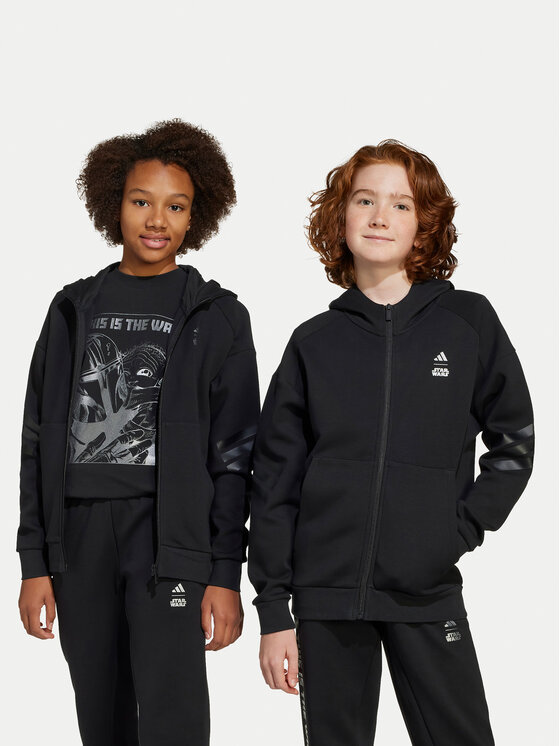 adidas adidas Bluza Star Wars Mandalorian JF3634 Czarny Regular Fit