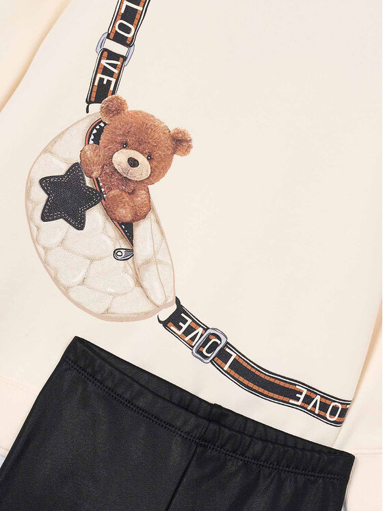 Mayoral Mayoral Set majica dugih rukava i leggins 4727 Bež Regular Fit