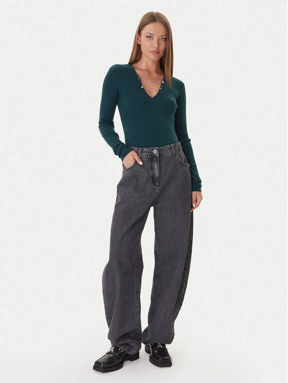 Patrizia Pepe Patrizia Pepe Pulover 2K0331/K7S0-G619 Zelena Regular Fit