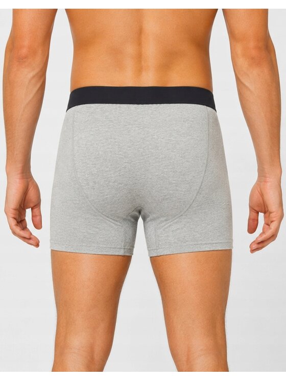 Wrangler Wrangler Bokserki Braham 3 Pack Cotton Elastane Trunks Szary