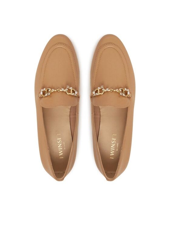 TWINSET TWINSET Loafersy 251TCP134 Brązowy