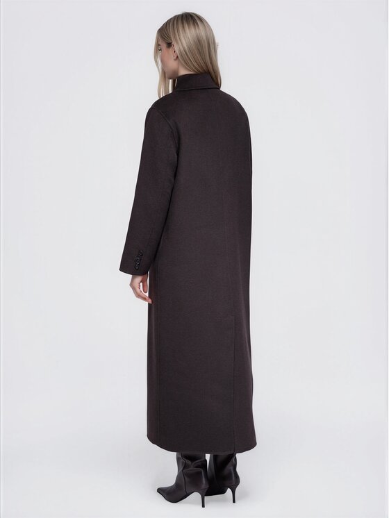 Ombre Ombre Płaszcz przejściowy OW-CT-E0029 Brązowy Relaxed Fit