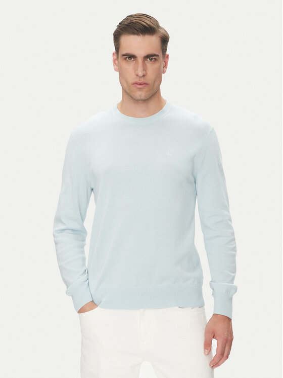 Calvin Klein Calvin Klein Sveter LV040BM343 Modrá Regular Fit