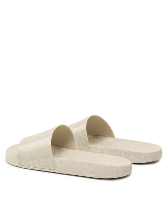 Calvin Klein Calvin Klein Pantoletten Pool Slide Rubber HM0HM01062 Creme
