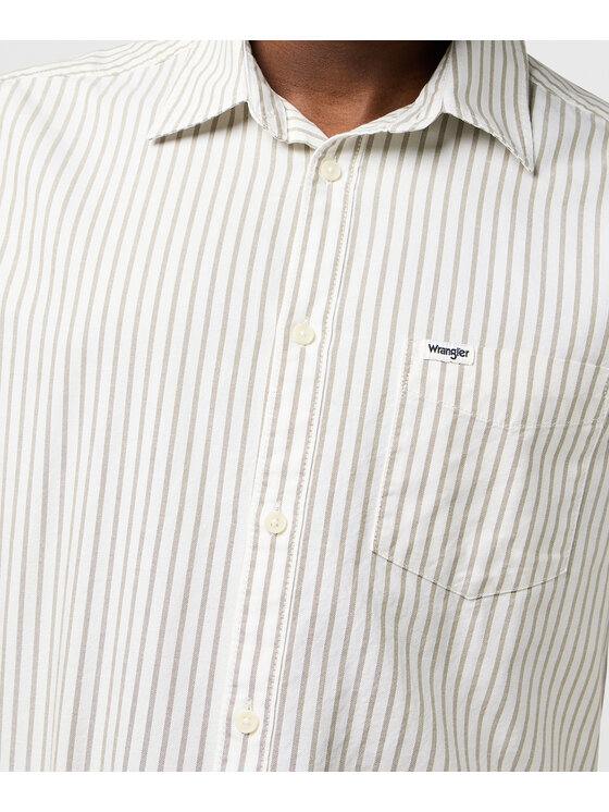 Wrangler Wrangler Camicia 112371616 Crema Regular Fit