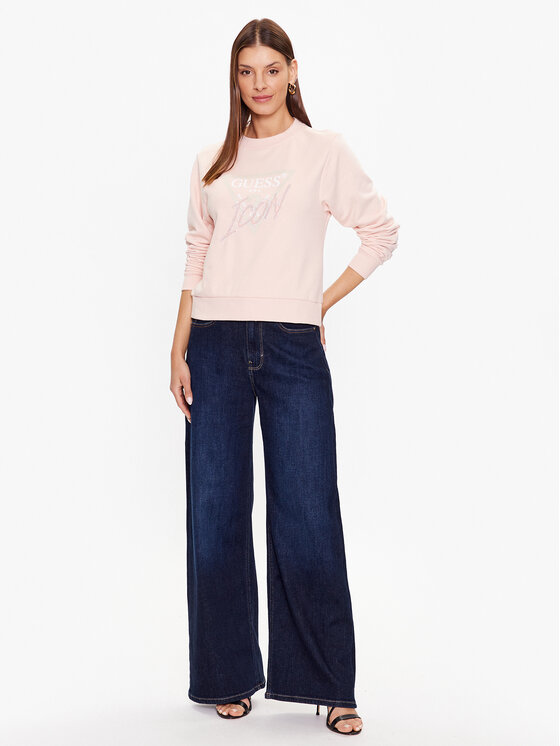 Guess Guess Pulóver W3YQ01 KB683 Rózsaszín Regular Fit