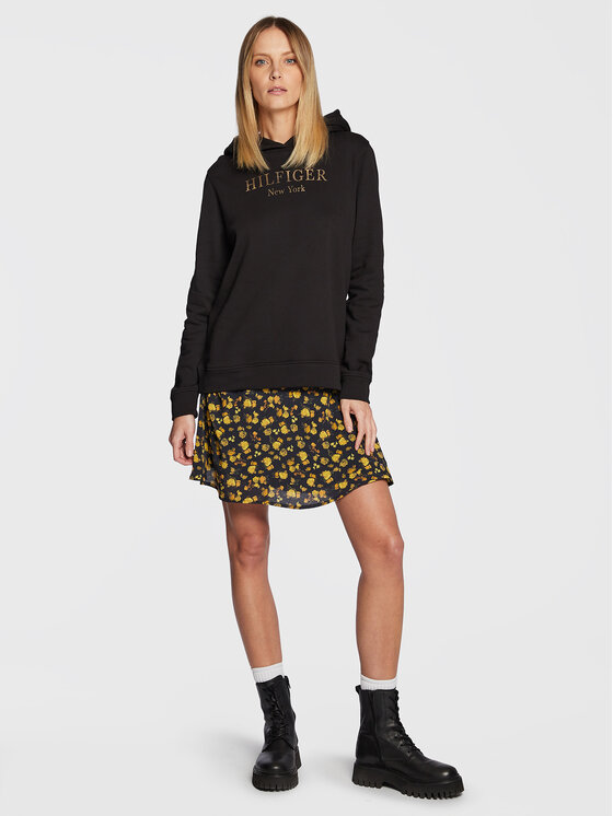 Tommy Hilfiger Tommy Hilfiger Суитшърт Foil WW0WW37181 Черен Regular Fit