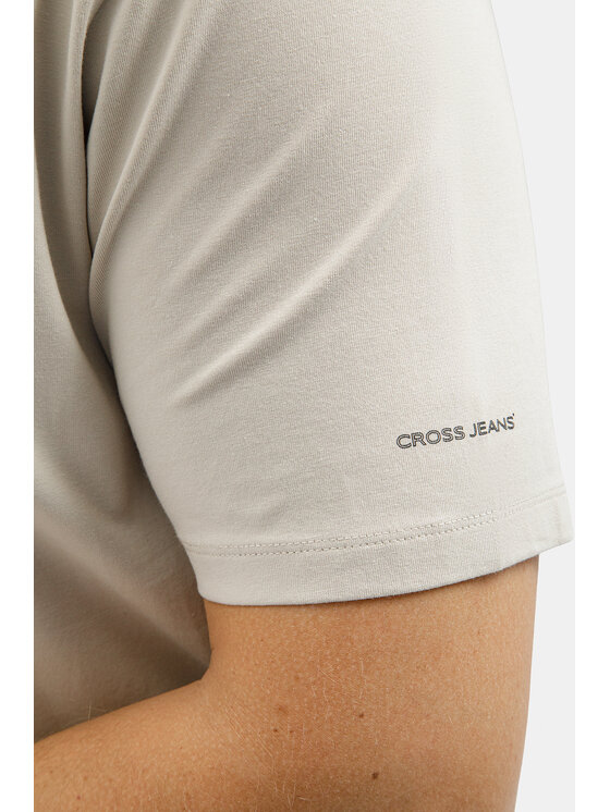 Cross Jeans Cross Jeans T-Shirt 16128-262 Szary Regular Fit