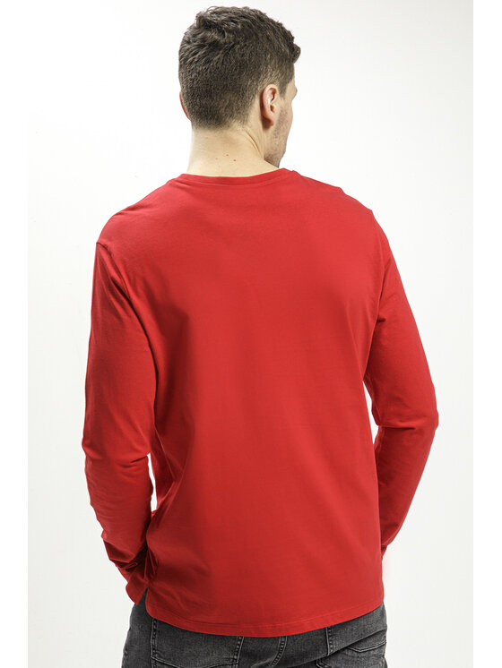 Cross Jeans Cross Jeans Longsleeve 15930-007 Czerwony Regular Fit