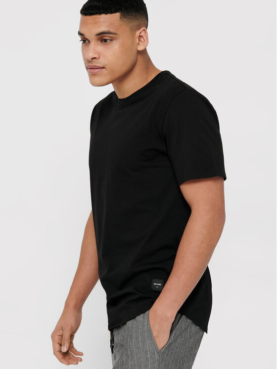 Only & Sons Only & Sons T-krekls Matt 22002973 Melns Regular Fit