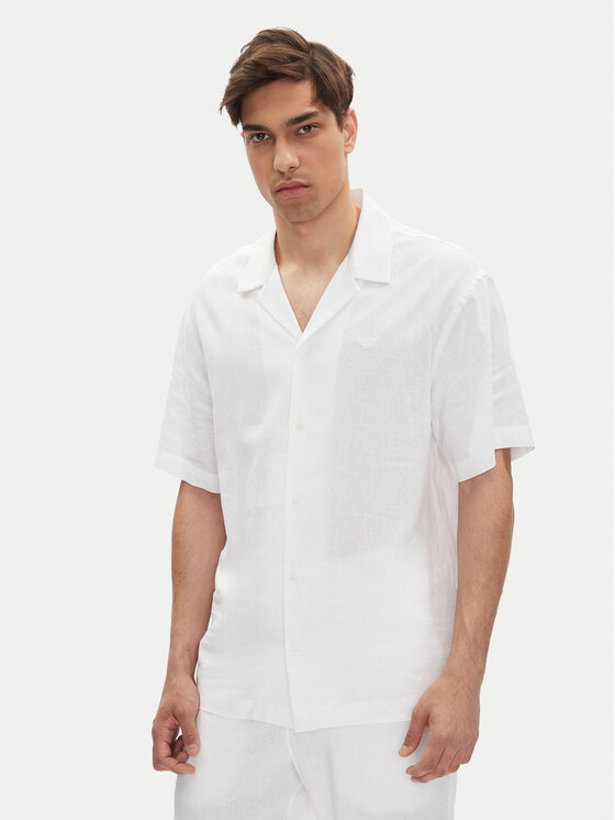 Emporio Armani Emporio Armani Риза EM000593 AF12356 U0002 Бял Regular Fit