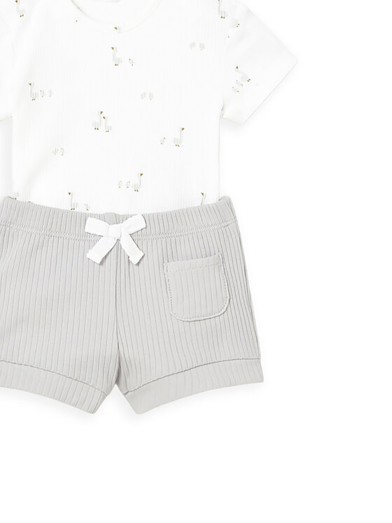 Mayoral Mayoral Completo 2 body e shorts 1630 Bianco Regular Fit