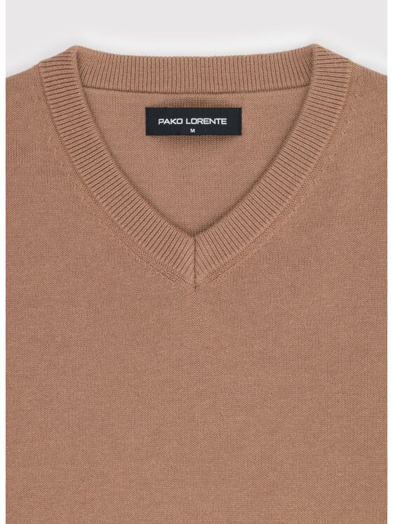 Pako Lorente Pako Lorente Sweter P26WN-2X-010 Brązowy jasny Straight Fit