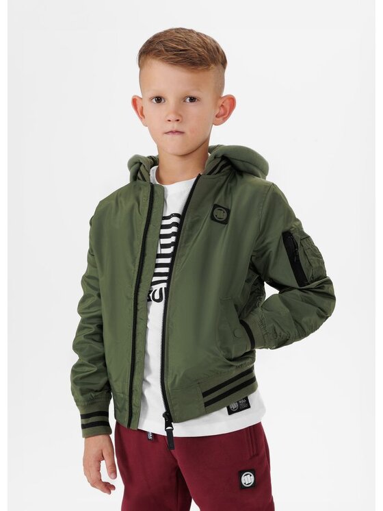 PITBULL PITBULL Kurtka przejściowa Kurtka Zielony Regular Fit