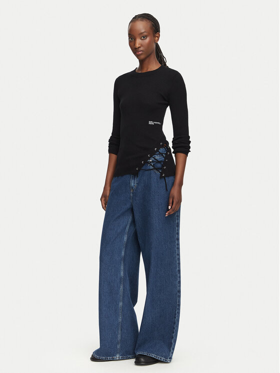 Karl Lagerfeld Jeans Karl Lagerfeld Jeans Megztinis B3W18009 Juoda Slim Fit