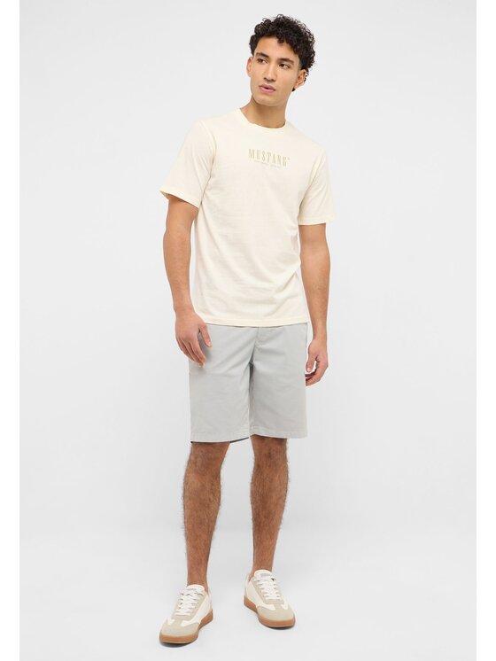 Mustang Mustang Pantaloncini di tessuto Portland Shorts Grigio Slim Fit