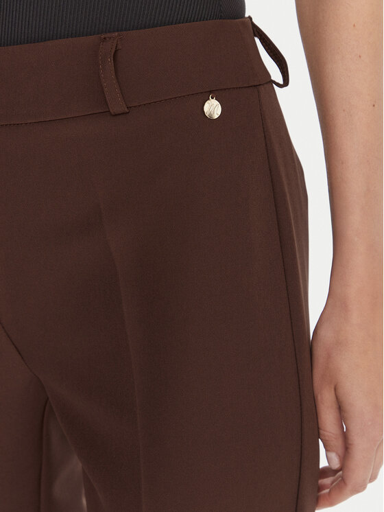 Maryley Maryley Medžiaginės kelnės 25IB52Z/M17/43CO Ruda Regular Fit