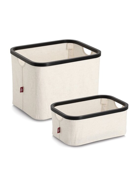 MIAhome MIAhome Kosz tekstylny składany 40x33x30 cm COMPLESSA Beżowy