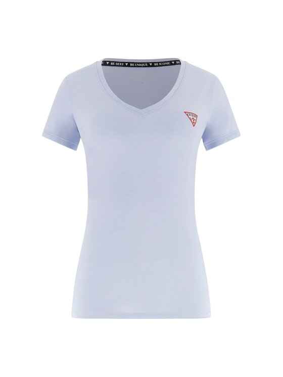 Guess Guess Тишърт W2YI45 J1314 Светлосиньо Slim Fit