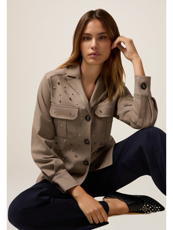 Oltre Oltre Koszula 5029R003124N002 Écru Regular Fit